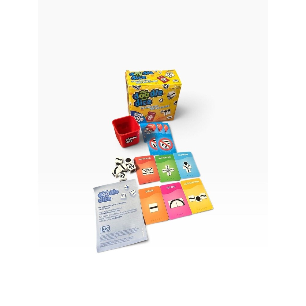 Doodle Dice Card Game COMPLETE Family Fun Jax LTD 2018 #7030